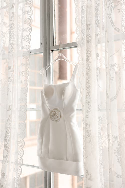 Untamed Petals Sandrine Mini Dress In White