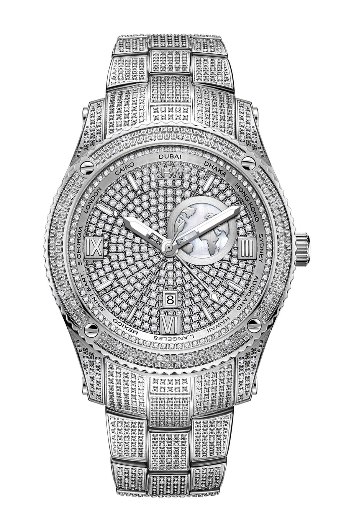JBW Jet Setter Diamond Bracelet Watch, 46mm