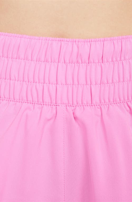 Nike Dri-fit Mid-rise 3-inch Brief-lined Shorts In Pink