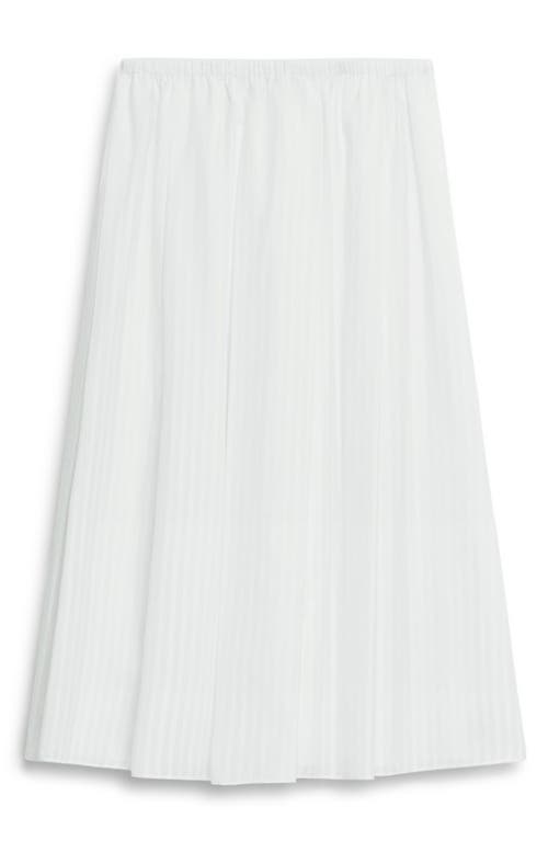Theory Stripe Cotton Pull-on Midi Skirt