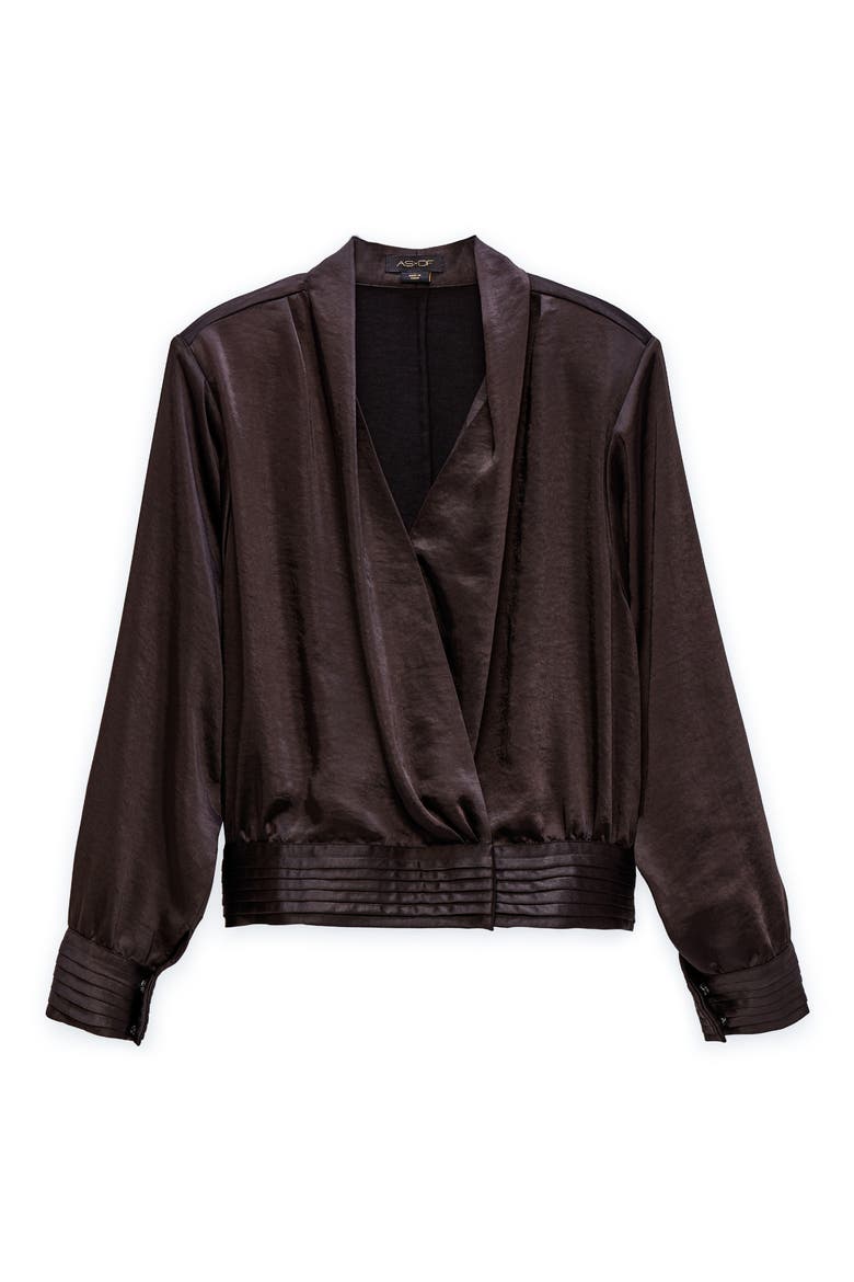 Crema Wrap Blouse, Alternate, color, BLACK