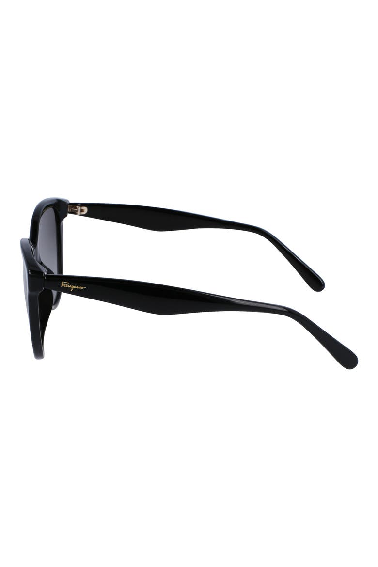 54mm Cat Eye Sunglasses, Alternate, color, BLACK