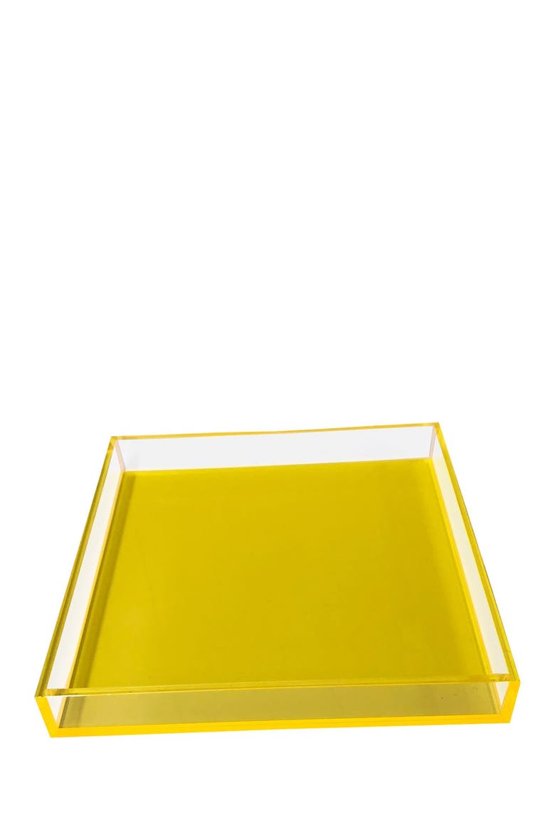 Neon Yellow Square Tray, Main, color, NEON YELLOW