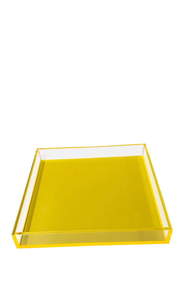 R16 HOME Neon Yellow Square Tray, Main, color, Neon Yellow
