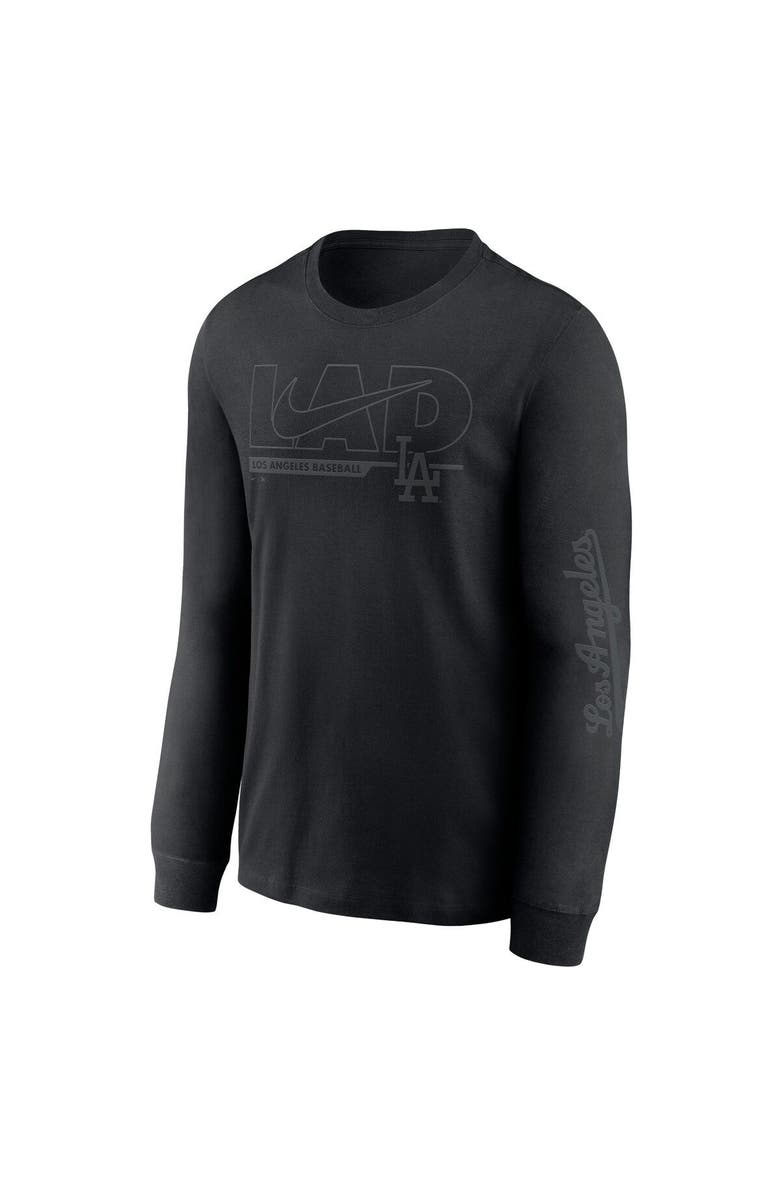 Nike Men's Nike Los Angeles Dodgers Local Pitch Black Long Sleeve T-Shirt, Alternate, color,