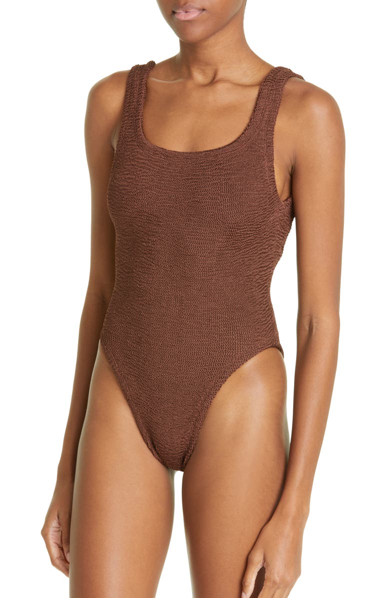 Hunza G Crinkle One-Piece Swimsuit, Alternate, color,
