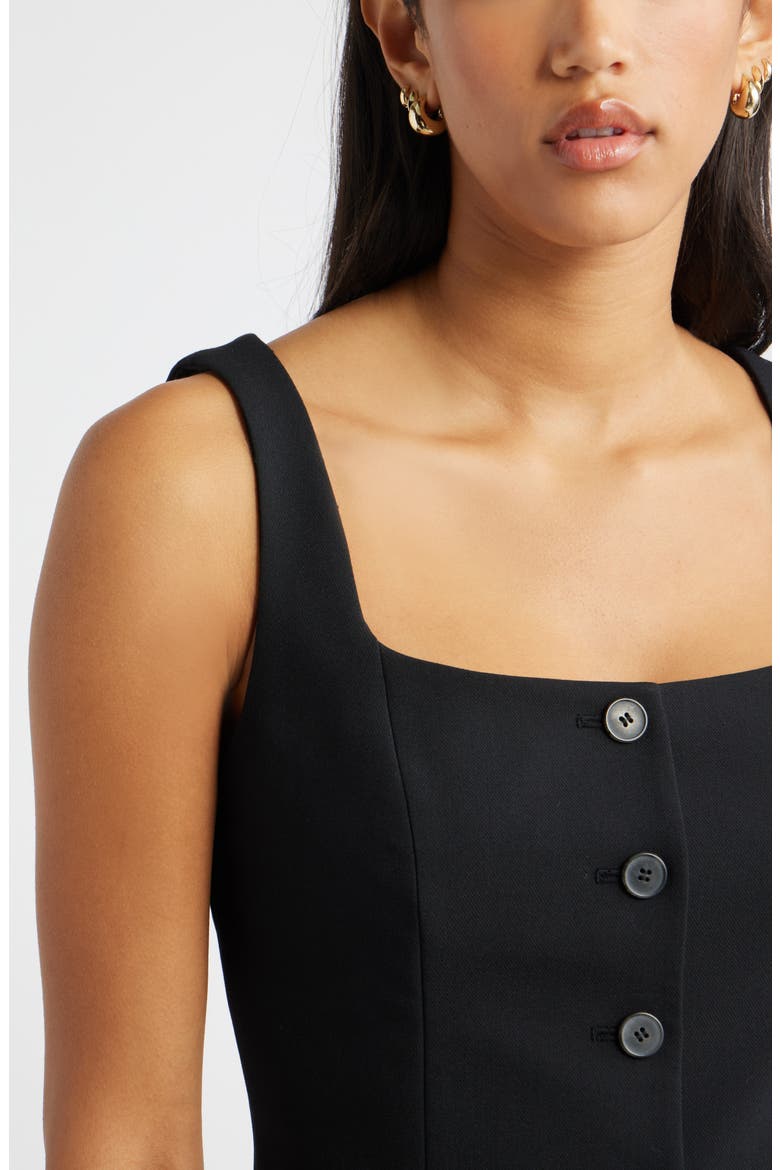 The Icon Button-Up Top, Alternate, color, BLACK