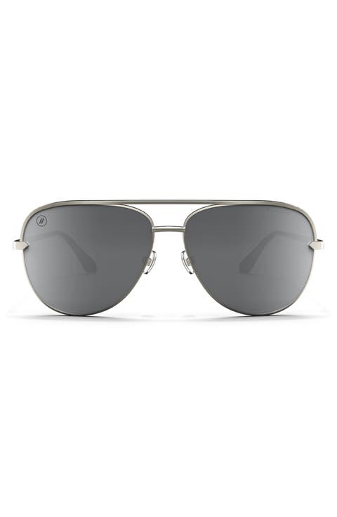 60.5mm Shadow Polarized Aviator Sunglasses