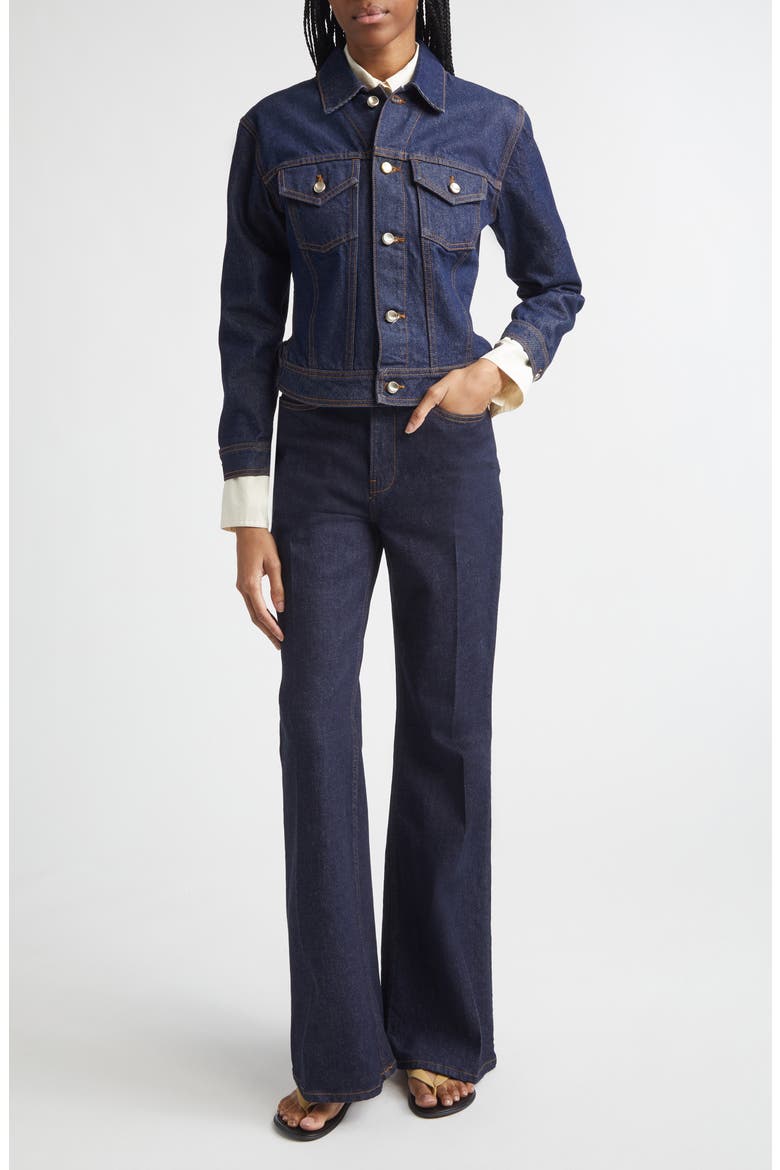 Hitch Denim Trucker Jacket, Alternate, color, SABLE WASH