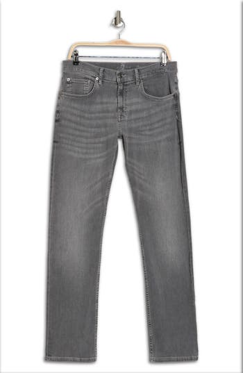 7 For All Mankind The Straight Leg Jeans In Gray