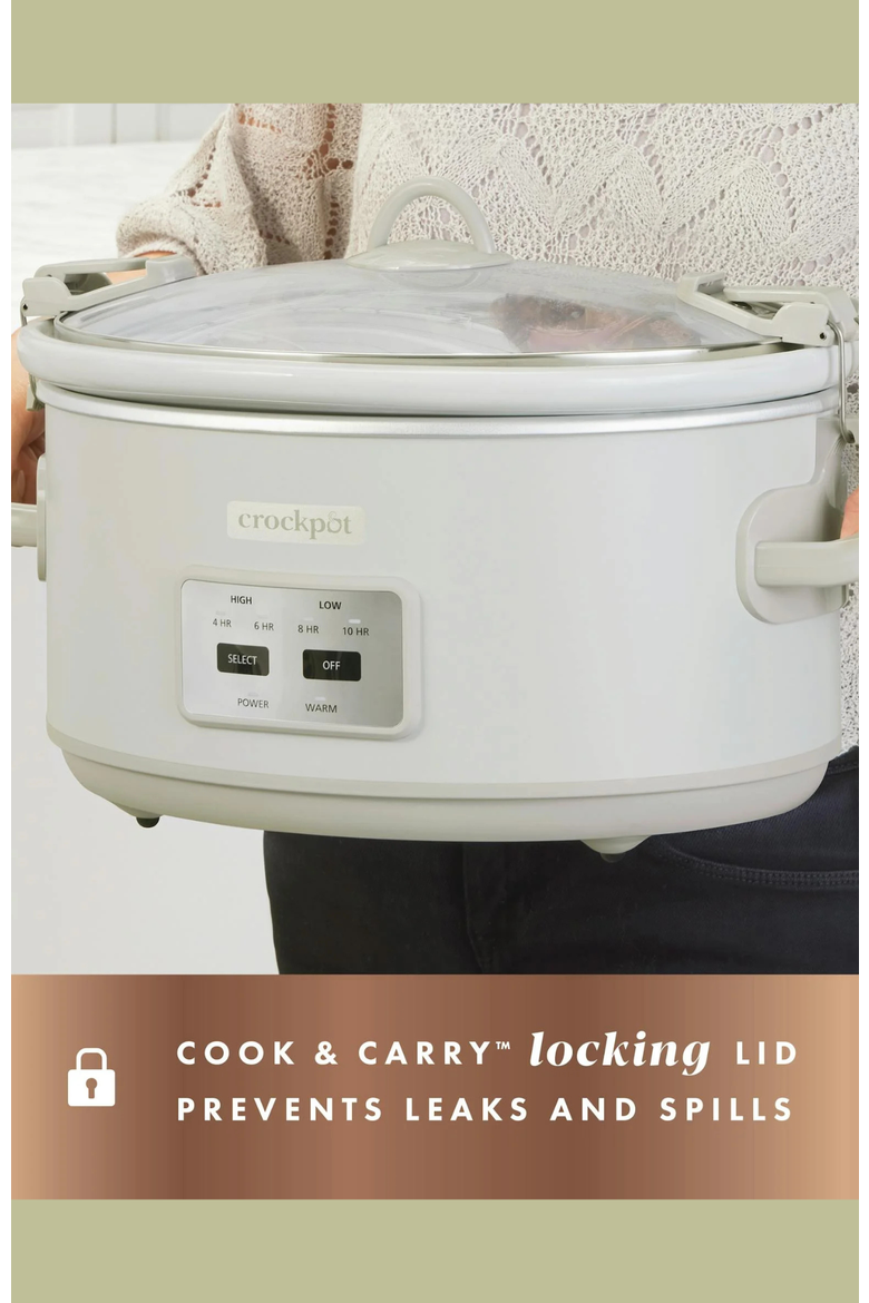 7-Quart Cook & Carry Slow Cooker, Mushroom, Alternate, color, Mushroom