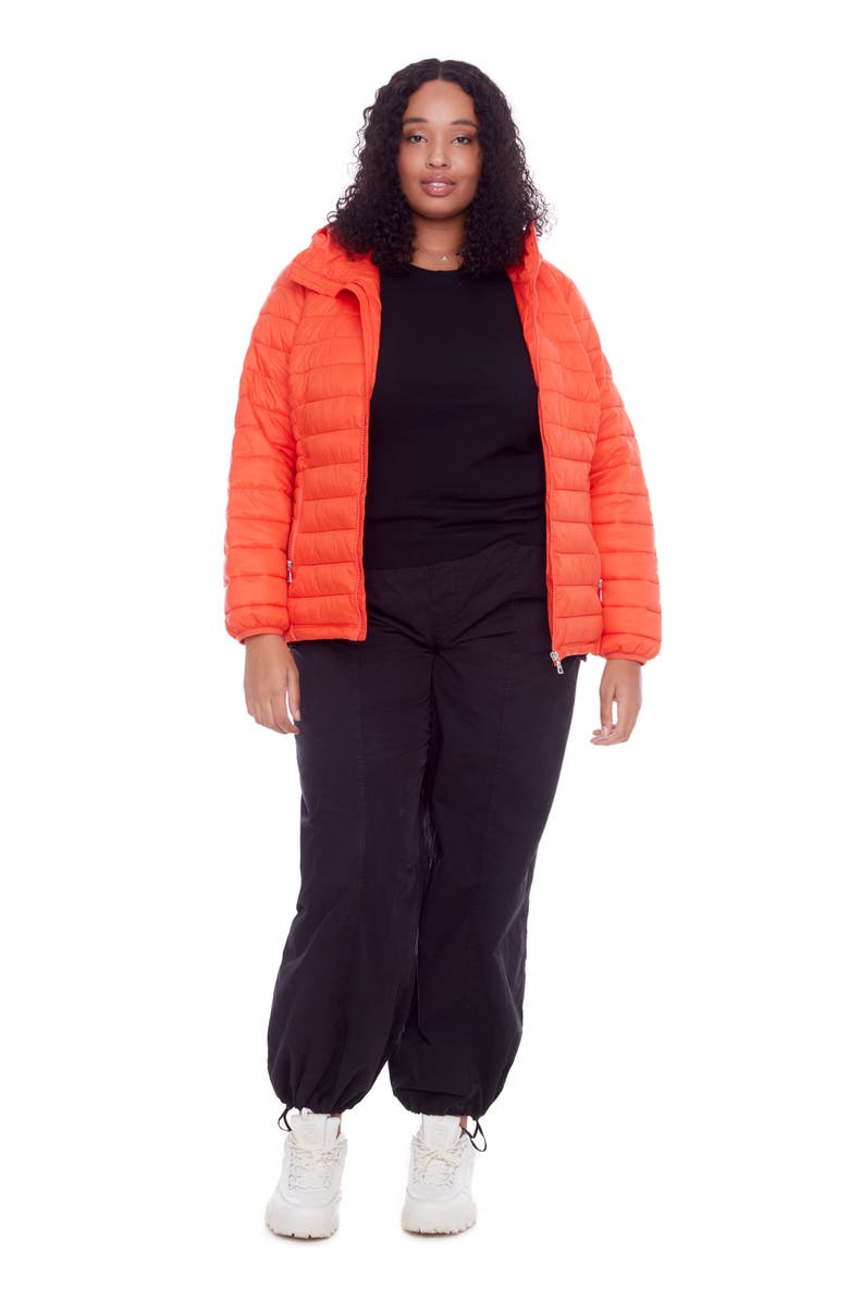Alpine North YOHO PLUS SIZE - Vegan Down Lightweight Packable Puffer Jacket & Bag, Alternate, color, Tangerine