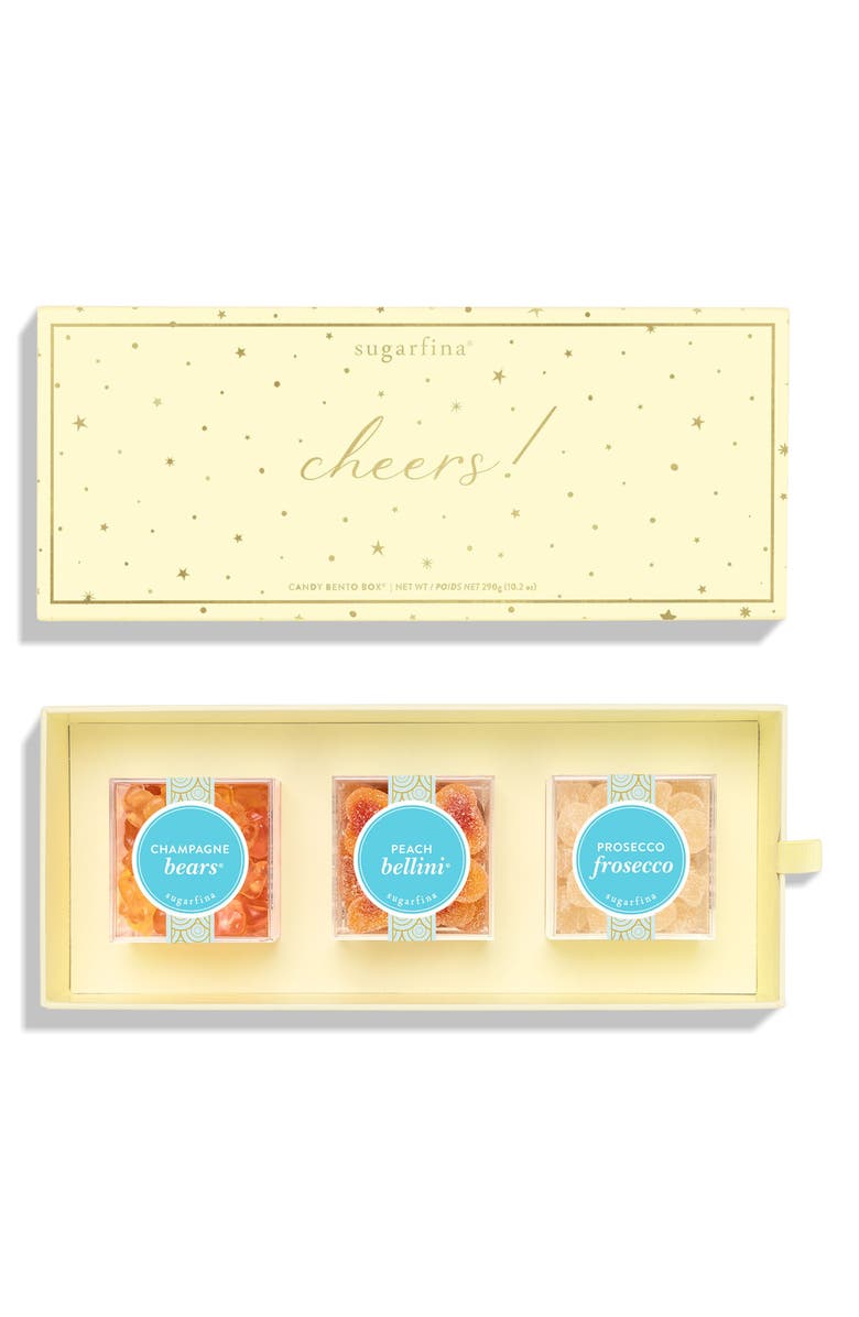 sugarfina Cheers 3-Piece Candy Bento Box, Main, color, 