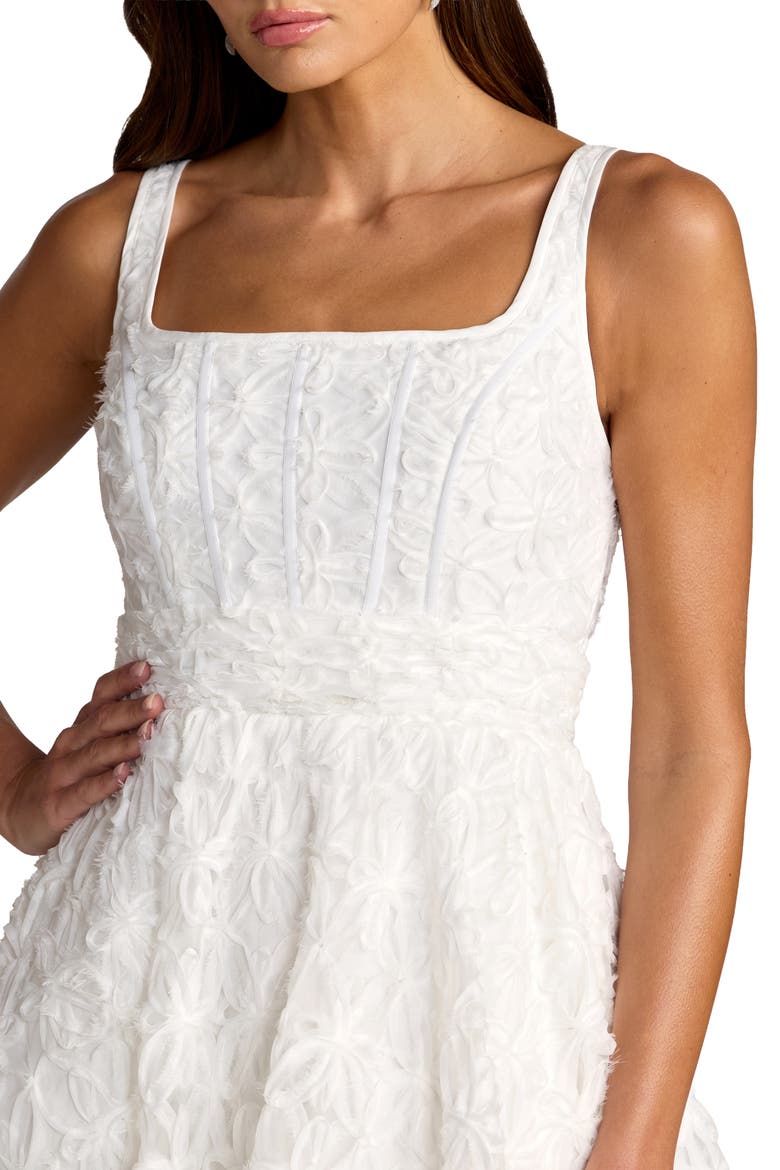 Tulle Floral Midi Dress With Pockets, Alternate, color, Ivory