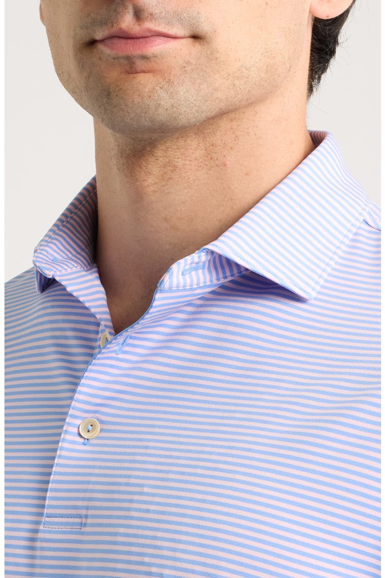 Hales Stripe Summer Comfort Performance Jersey Polo, Alternate, color, ESTATE BLUE