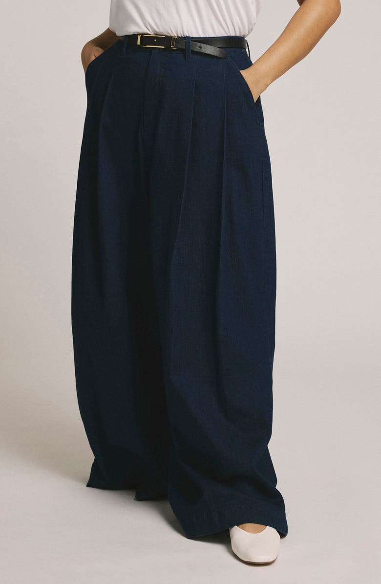 Universal Standard Wide Leg Denim Jeans, Main, color, Dark Indigo