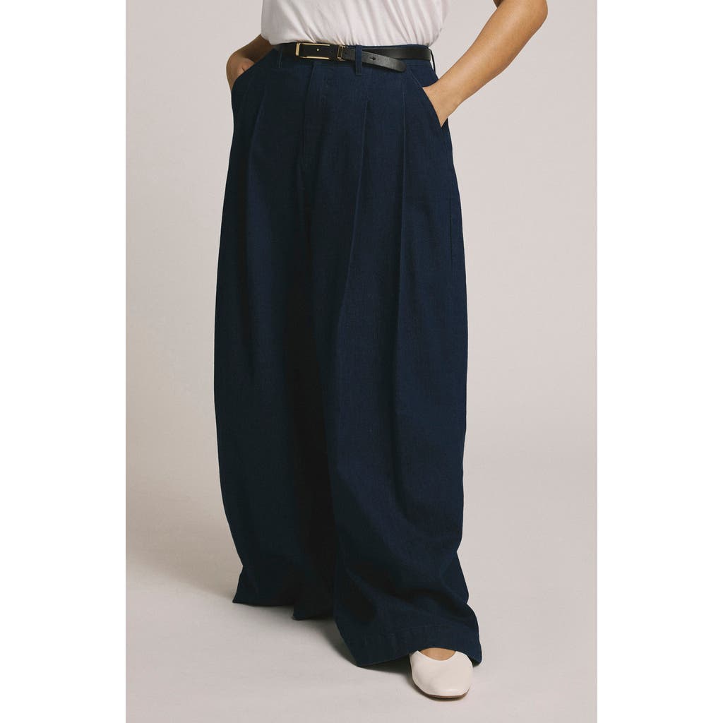 Universal Standard Wide Leg Denim Jeans in Dark Indigo at Nordstrom, Size Small