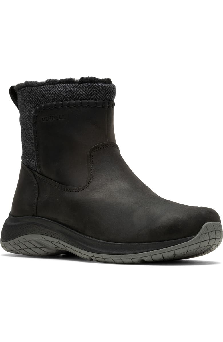 Merrell Encore Ice 5 Faux Fur Trim Bootie, Main, color, Black