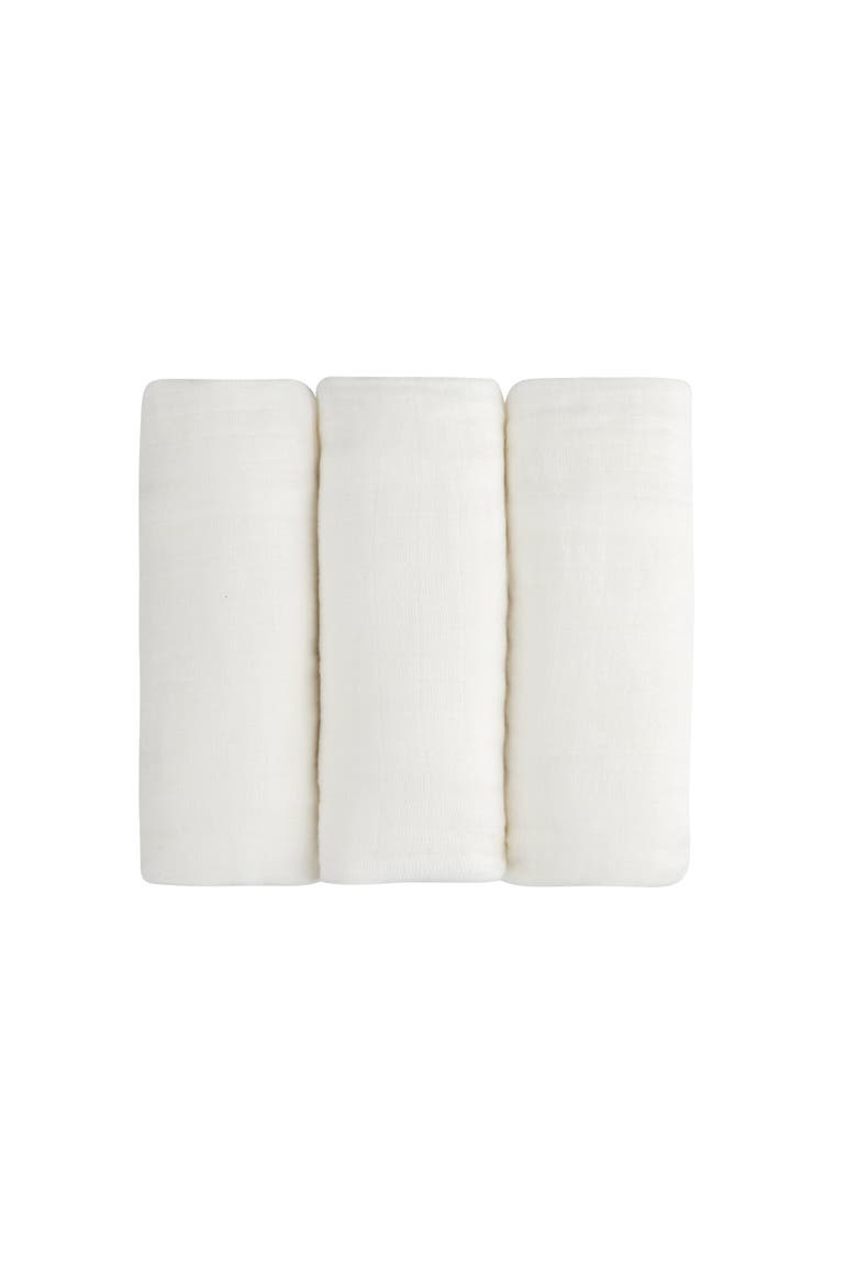 Aurora Classics Hypoallergenic Muslin Burp Cloth, Main, color, Classic Ivory