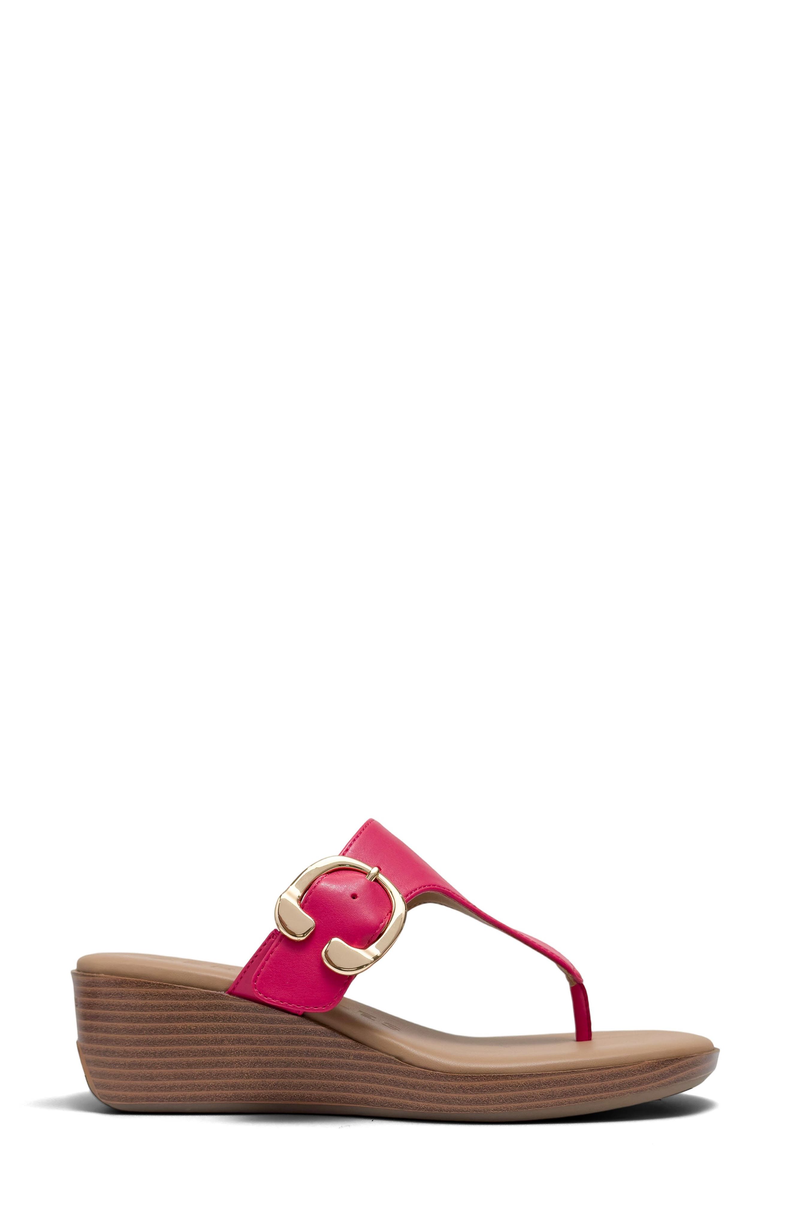 Aerosoles Izola Wedge Flip Flop, Alternate, color, Magenta