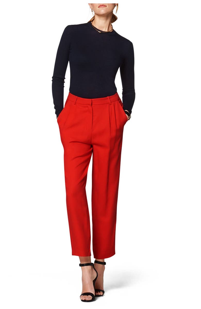 SUISTUDIO Dan Red High Rise Trousers, Main, color,