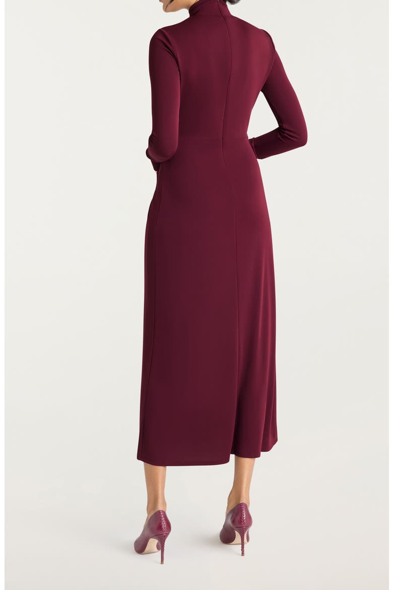 Tovianna Knot Front Long Sleeve Dress, Alternate, color, MULBERRY