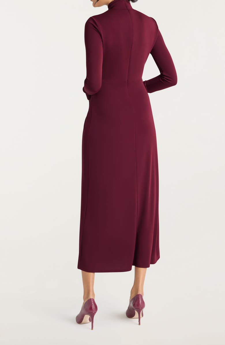 Cinq à Sept Tovianna Knot Front Long Sleeve Dress, Alternate, color, Mulberry