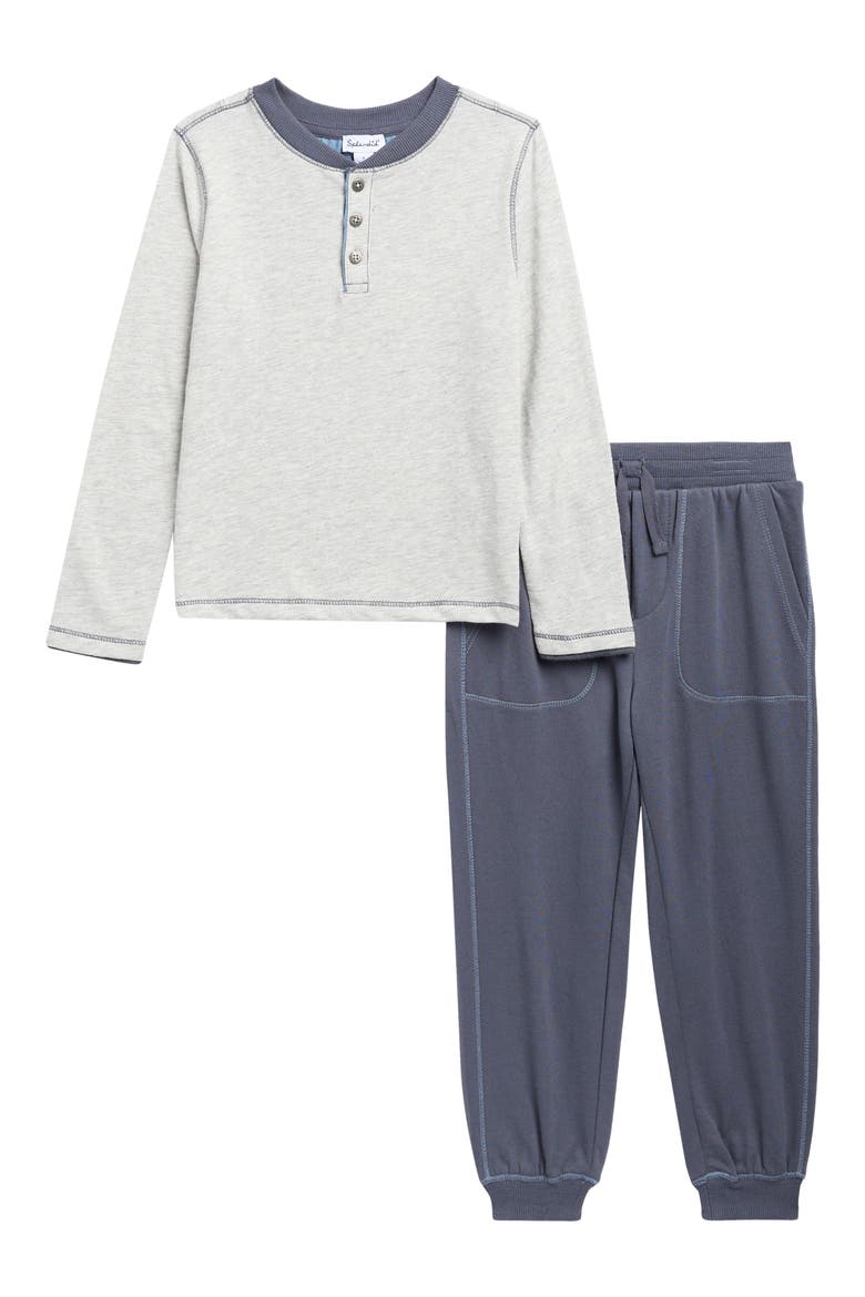 Kids' Altitude Henley & Joggers Set, Main, color, LT HTHR GREY