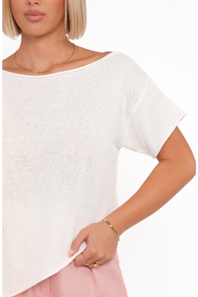 Ardena One Shoulder Bouclé Knit Top, Alternate, color, CREAM