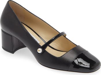 正規店買付【JIMMY CHOO】Jane Elisa パンプス Jimmy Choo Elisa Mesh Patent Mary Jane Ballerina Pumps
