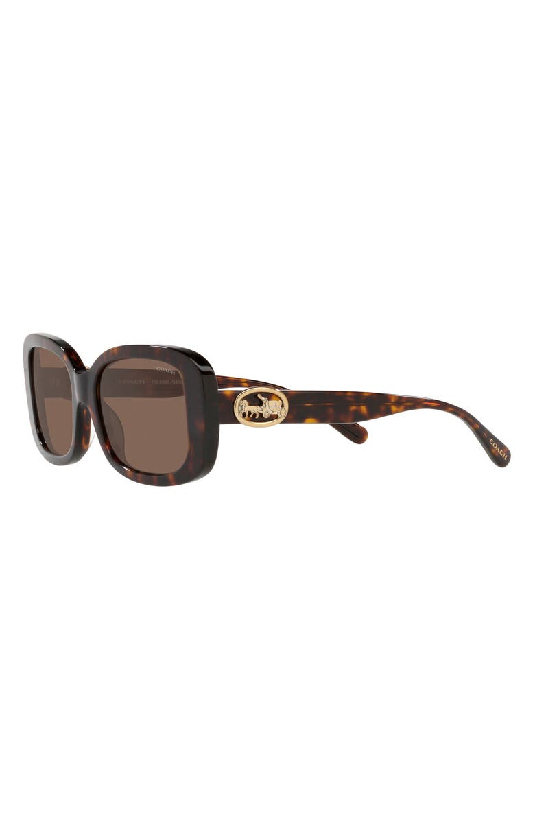 COACH 56mm Rectangle Sunglasses, Alternate, color, 