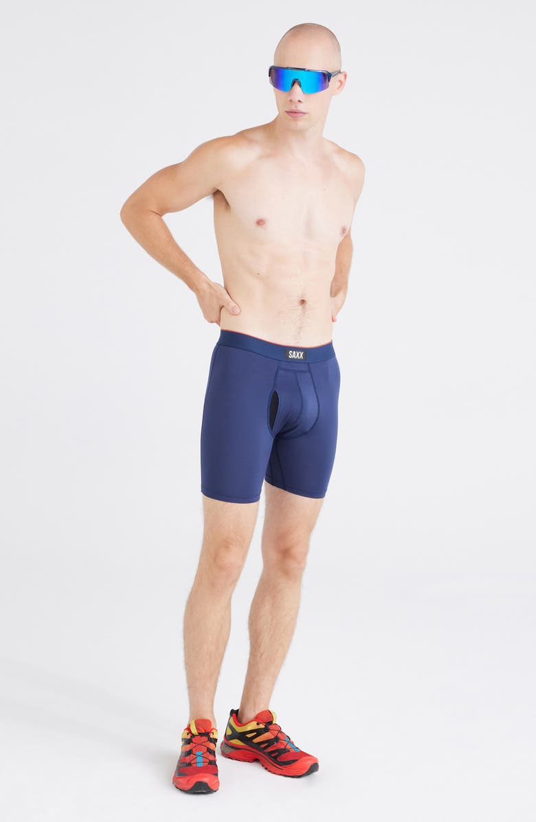 SAXX Assorted 3-Pack Multi-Sport Mesh Performance Boxer Briefs, Alternate, color, Wavelength/Navy/Black