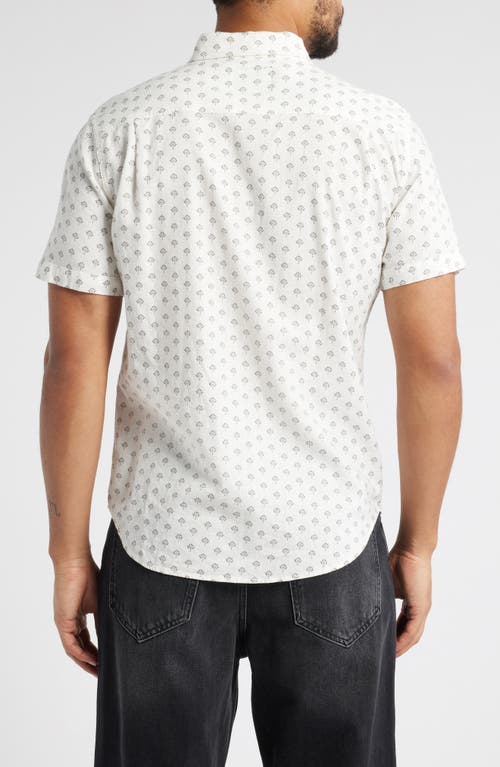 Rails Carson Printed Short Sleeve Shirt In Small Batik White