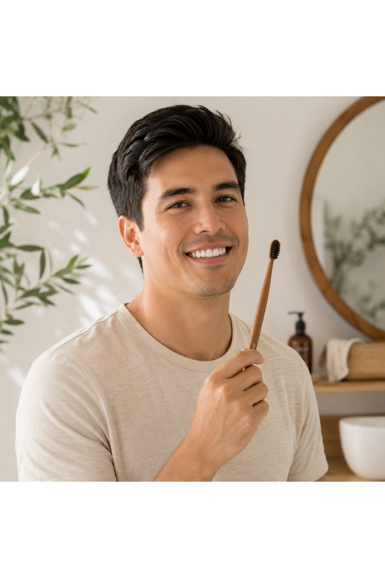 Eco Essentials Bundle 3 Packs of 100% Cedarwood Toothbrushes, Alternate, color, Multicolor
