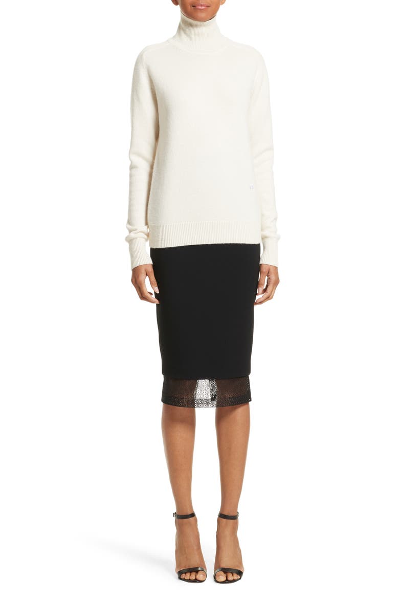 Cashmere Turtleneck Sweater, Alternate, color, VANILLA