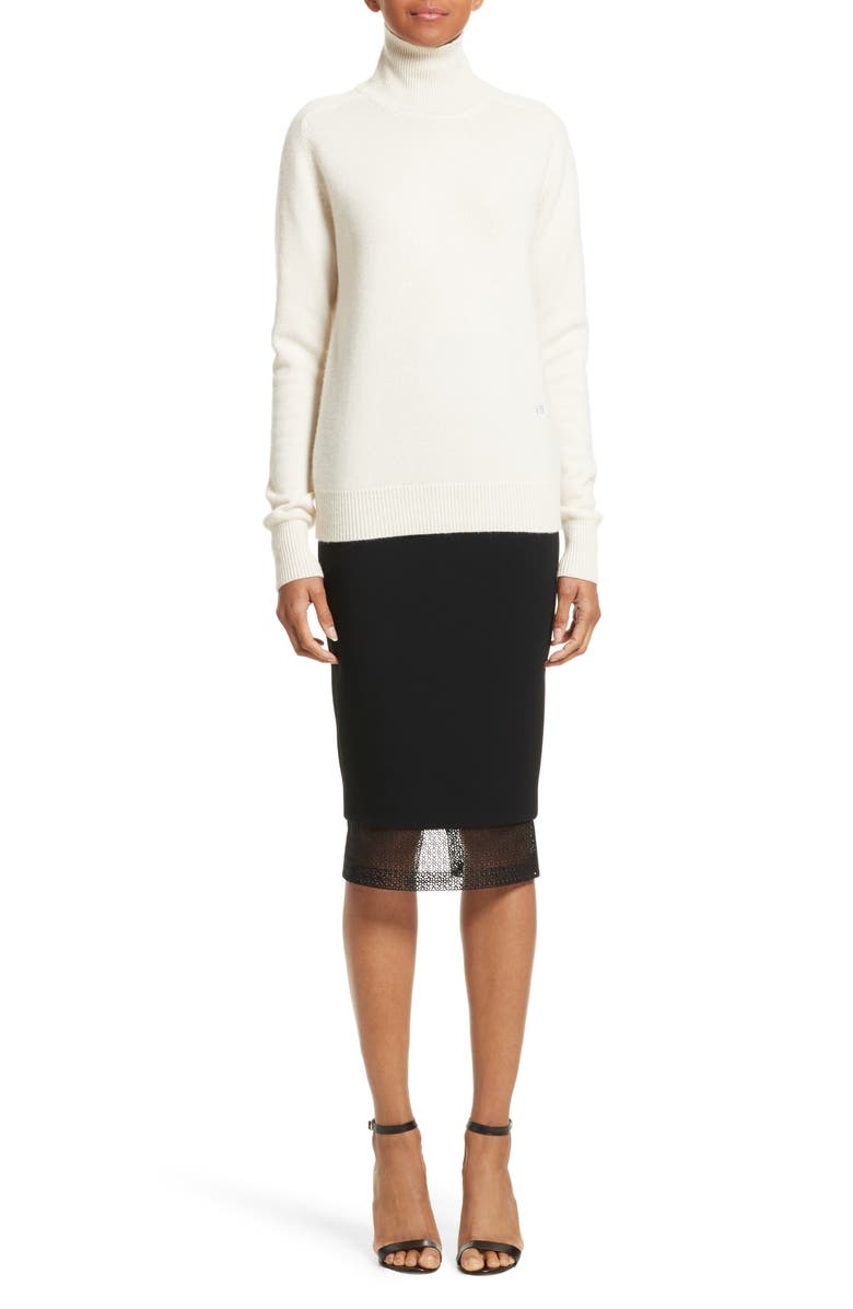 Victoria Beckham Cashmere Turtleneck Sweater, Alternate, color, 