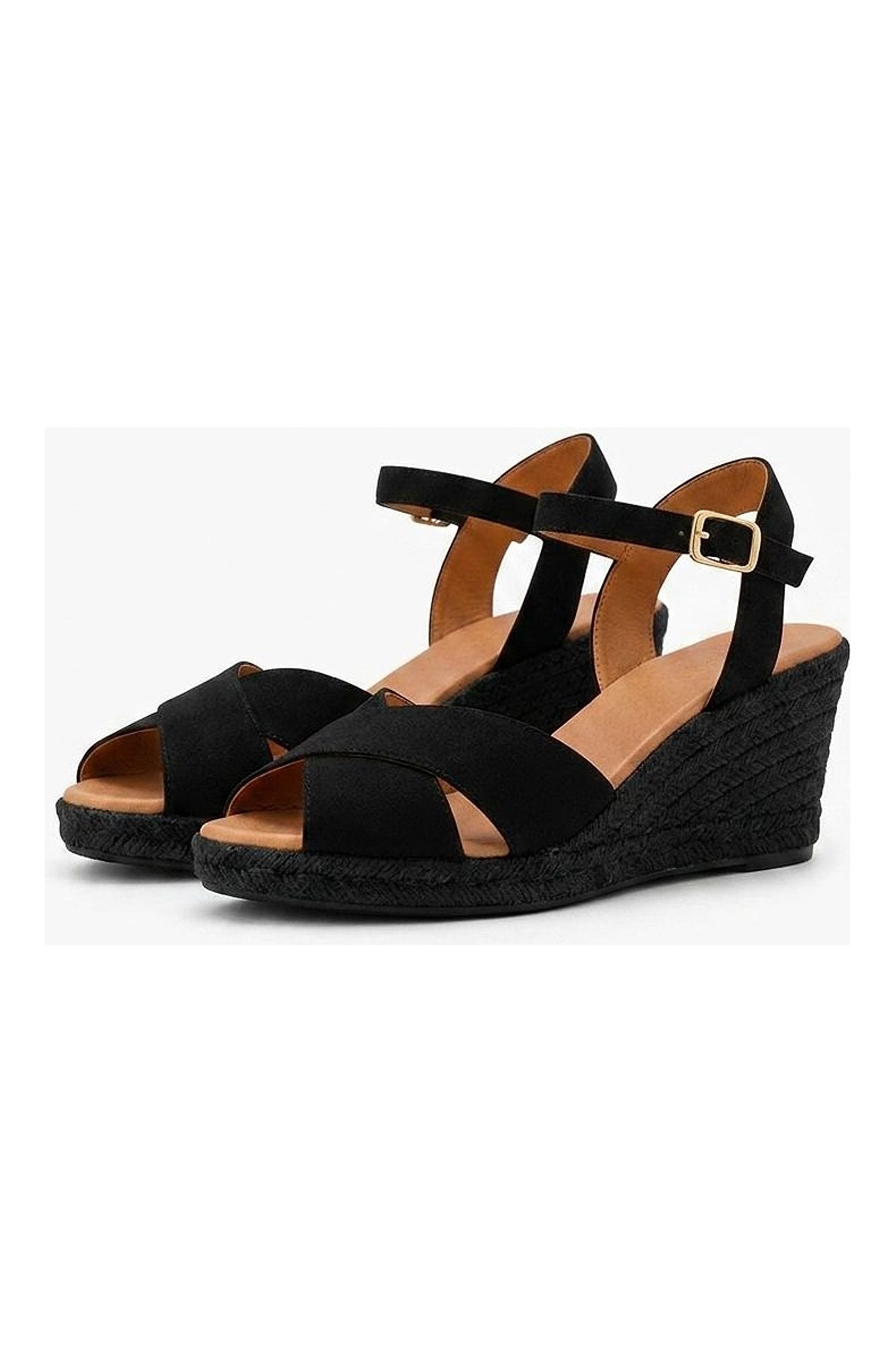 Jimena Medium Double Band Espadrille Sandal, Alternate, color, Black