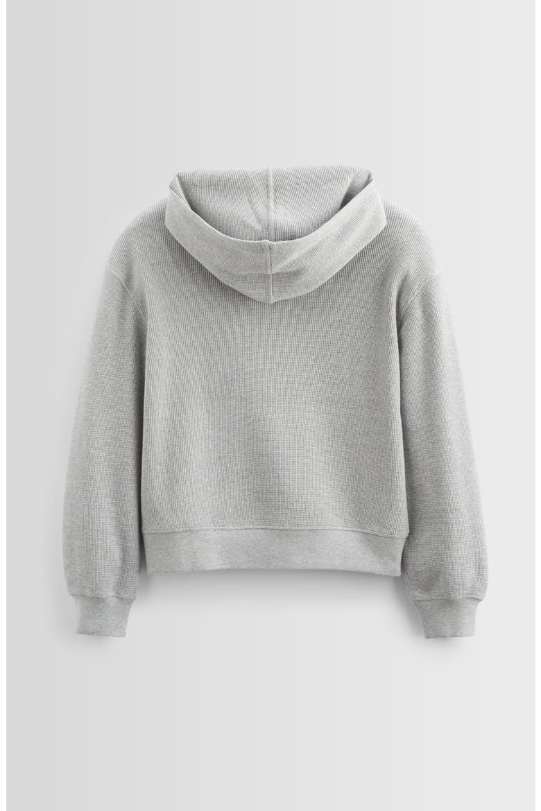 Kids' Thermal Knit Hoodie, Alternate, color, GREY HEATHER