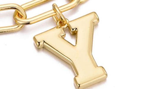 Adornia Initial Charm Pendant Necklace In Gold