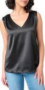 GIBSONLOOK Reverly Cinch Shoulder Sleeveless Satin Top