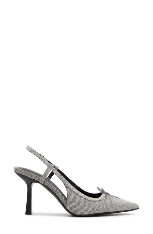 Aldo Stevvie Slingback Pointed Toe Pump In Dark Grey