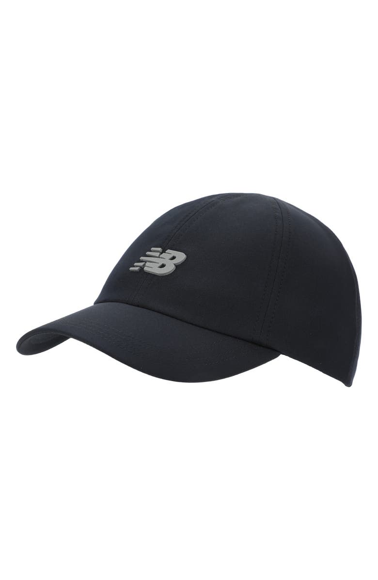 New Balance 6-Panel Performance Baseball Cap, Main, color, Black