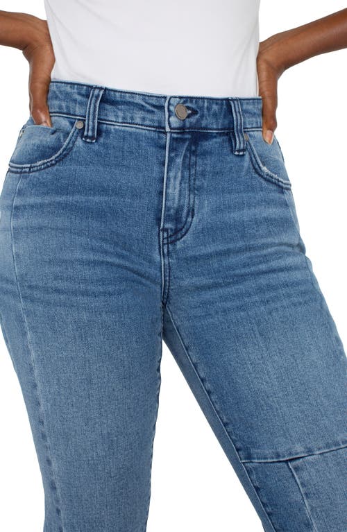 Shop Liverpool Los Angeles Hannah Seamed Crop Flare Jeans In Tremont