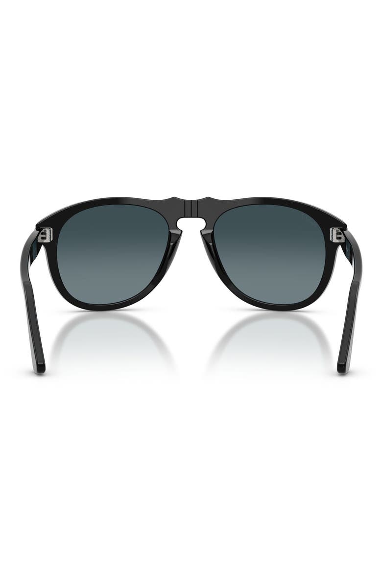 56mm Polarized Pilot Sunglasses, Alternate, color, BLACK / POLAR GRADIENT BLUE