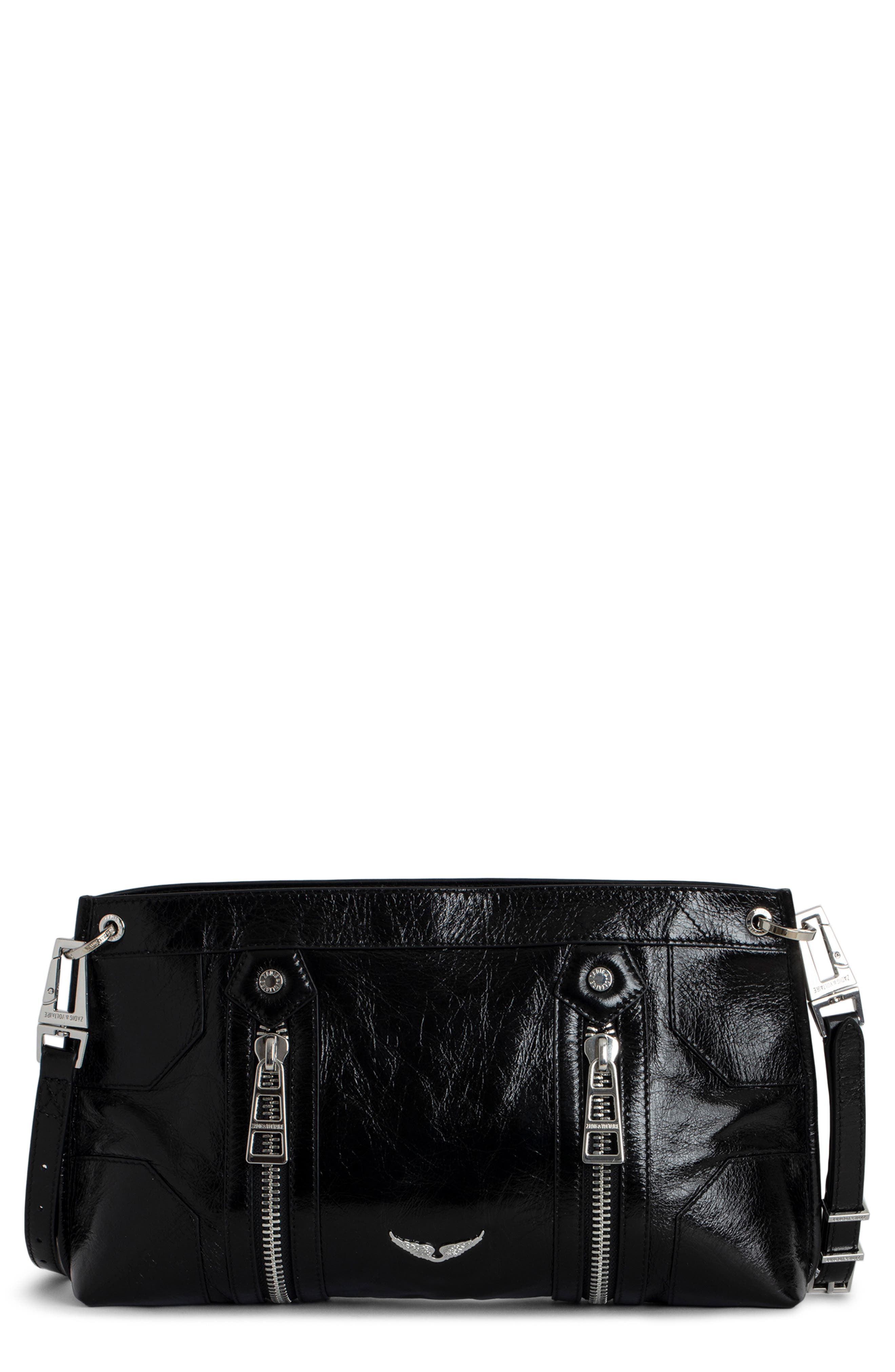 Zadig & Voltaire Sunny Moody Vintage Crossbody Bag, Main, color, Noir