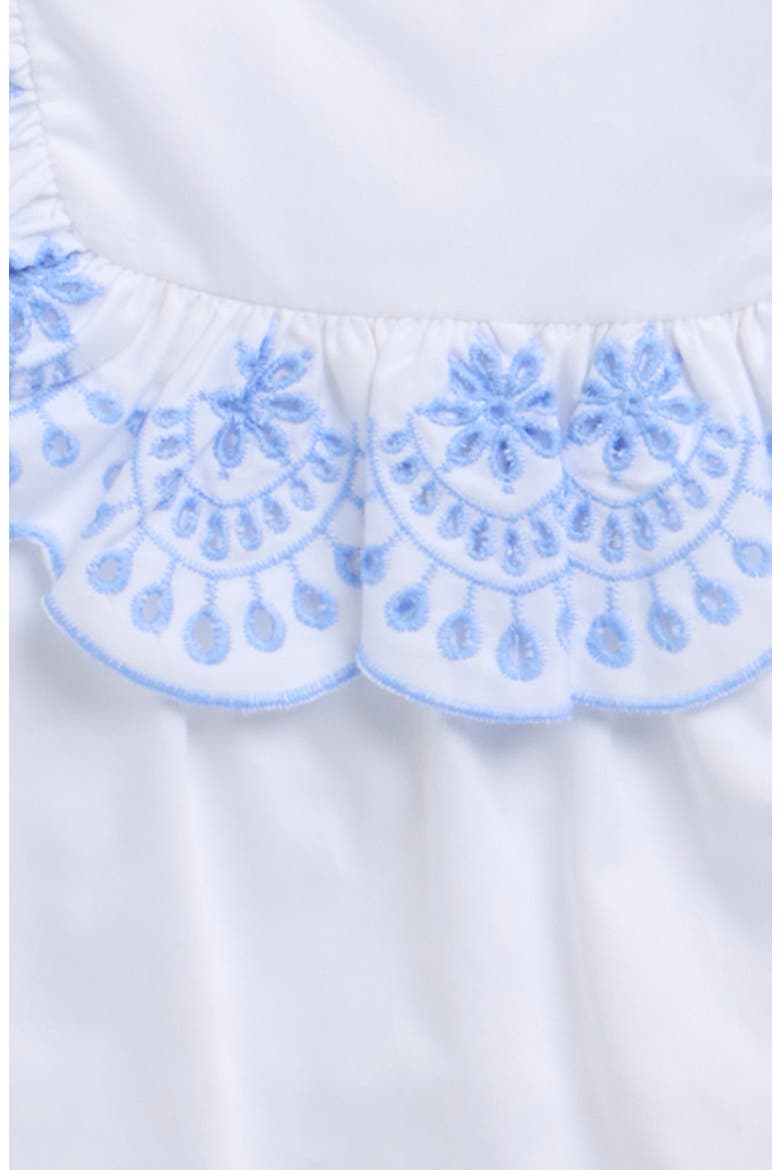 Eyelet Embroidery Top & Skirt Set, Alternate, color, BLUE