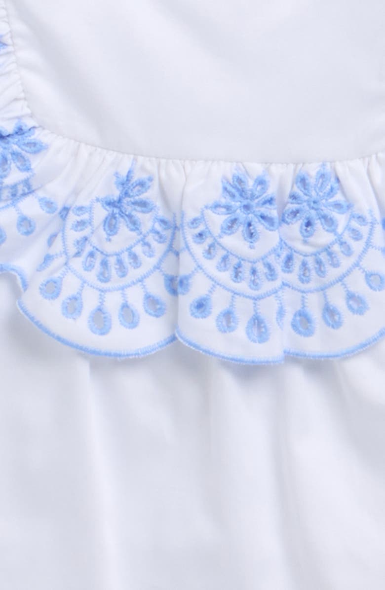Habitual Kids Eyelet Embroidery Top & Skirt Set, Alternate, color, Blue