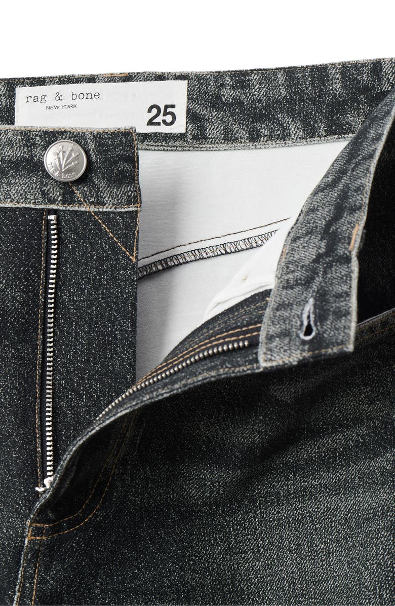 rag & bone Miramar Ponte Sofie High Waist Wide Leg Jeans, Alternate, color, Washed Black