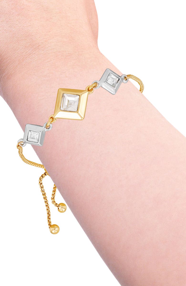 Vince Camuto Two-Tone Crystal Slider Bracelet, Alternate, color, Two-Tone