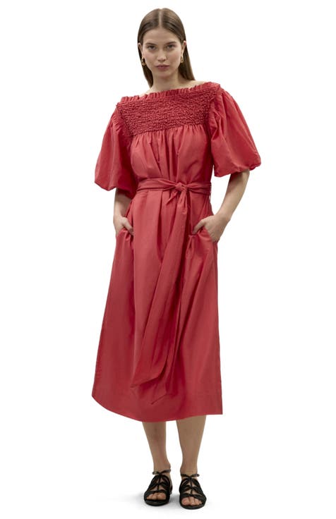 Merrick Silk Cotton Midi Dress